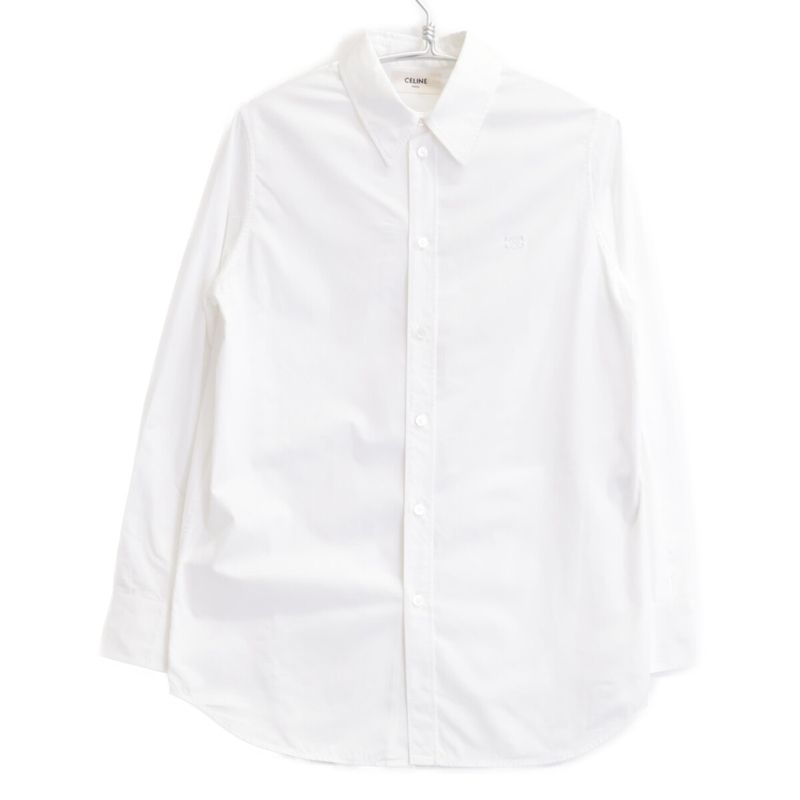 Celine 2c46b091f White Cotton Tomboy Shirt 36