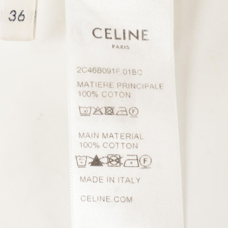 Celine 2c46b091f White Cotton Tomboy Shirt 36