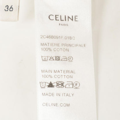 Celine 2c46b091f White Cotton Tomboy Shirt 36