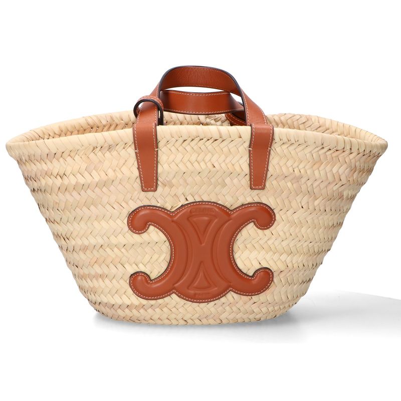 Celine Beautiful 113832cgg.04lu Teen Classic Pannier Raffia And Calf Triomphe