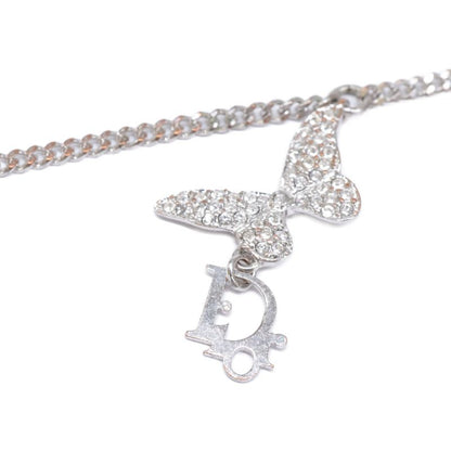 DIOR Logo Charm Rhinestone Butterfly Top Chain