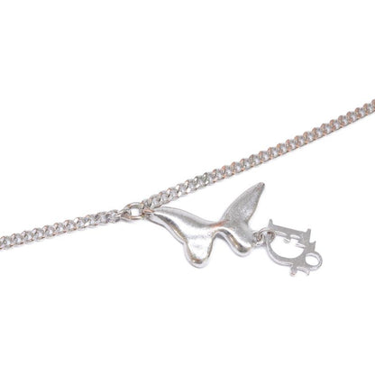 DIOR Logo Charm Rhinestone Butterfly Top Chain