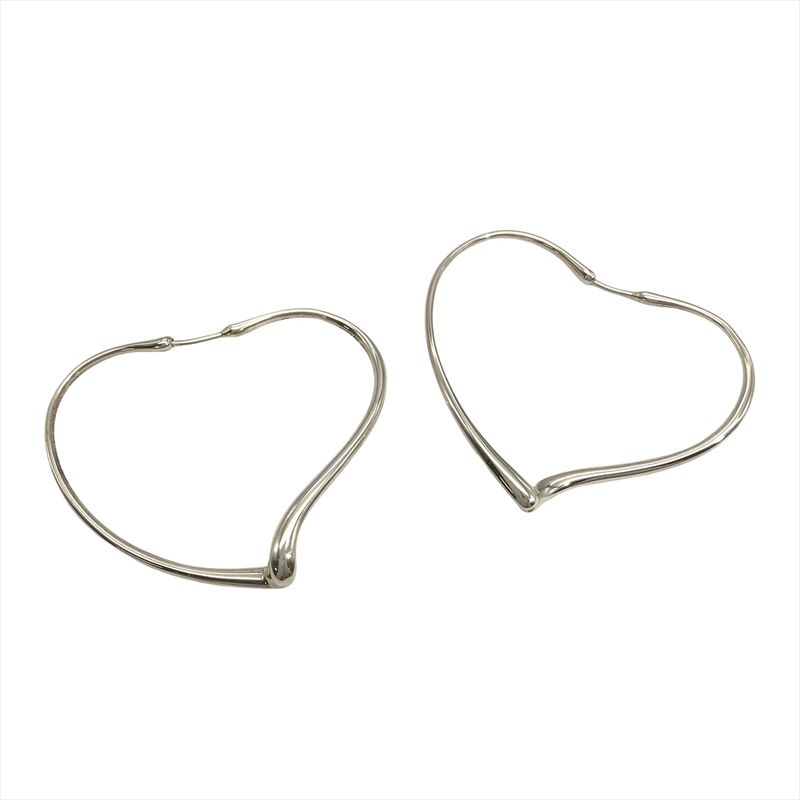 Tiffany & Co Tiffany & Co Open Heart Hoop Large Earrings Sv925 9.6g Star Ring