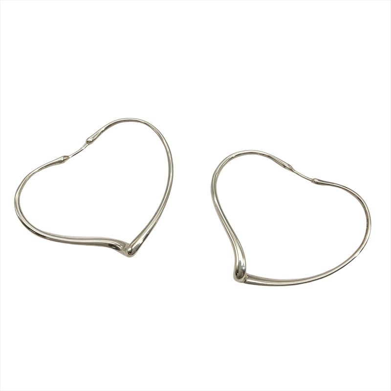 Tiffany & Co Tiffany & Co Open Heart Hoop Large Earrings Sv925 9.6g Star Ring