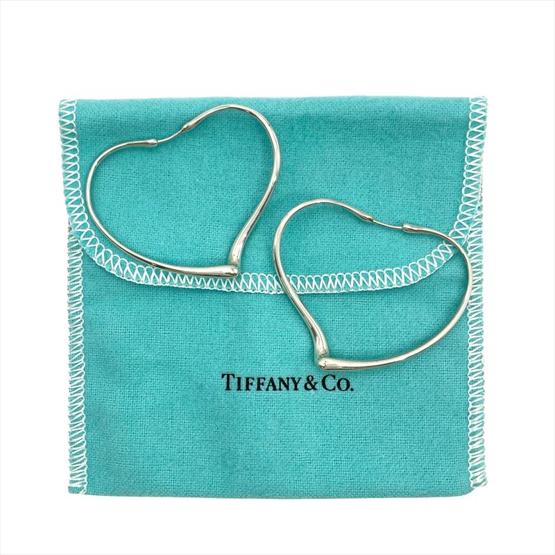 Tiffany & Co Tiffany & Co Open Heart Hoop Large Earrings Sv925 9.6g Star Ring