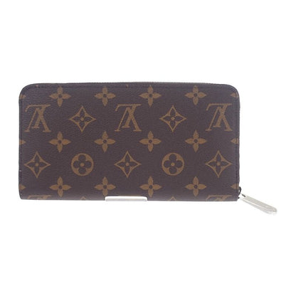 Louis Vuitton Zippy Wallet M27029 Monogram Long Wallet Silver Ladies Men's [S