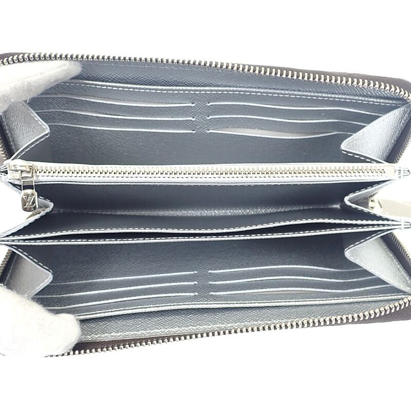 Louis Vuitton Zippy Wallet M27029 Monogram Long Wallet Silver Ladies Men's [S