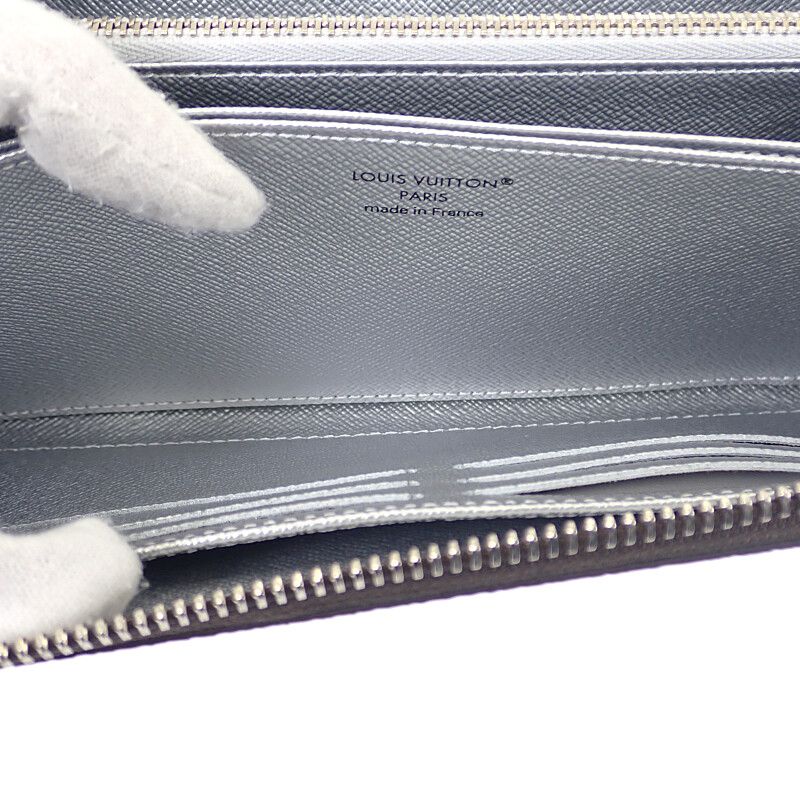 Louis Vuitton Zippy Wallet M27029 Monogram Long Wallet Silver Ladies Men's [S