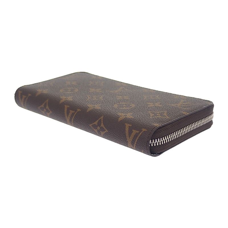 Louis Vuitton Zippy Wallet M27029 Monogram Long Wallet Silver Ladies Men's [S