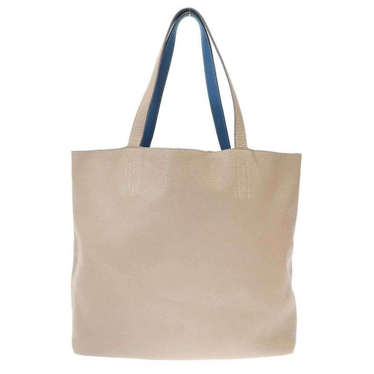 Hermes Double Sens 45 Bag Double Sens 45 Reversible Leather Tote Bag Grey Blue
