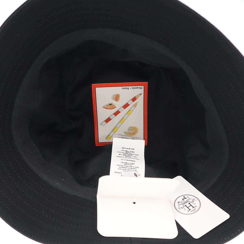 Hermes Calvi Hat Galvi Bucket Hat H251068n Black 58