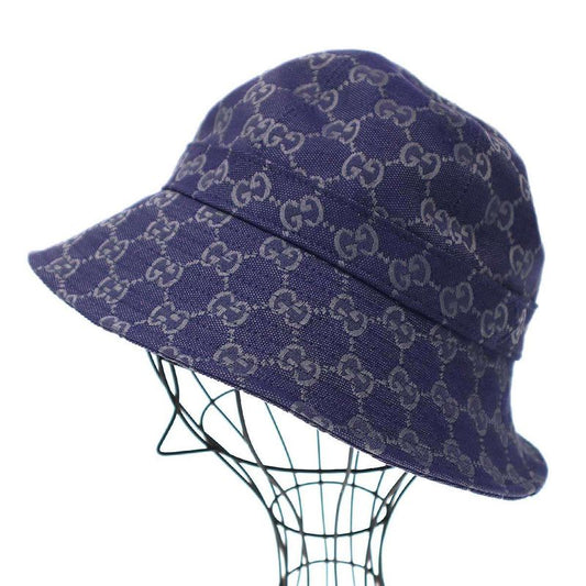 Gucci GG Jacquard Cotton Bucket Hat 754112 4hg61 Blue M
