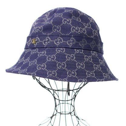 Gucci GG Jacquard Cotton Bucket Hat 754112 4hg61 Blue M