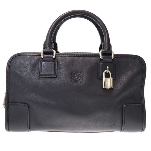 Loewe Amazona 28 Embossed Anagram Mini Boston Bag Black