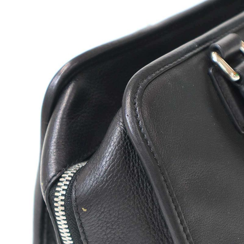 Loewe Amazona 28 Embossed Anagram Mini Boston Bag Black