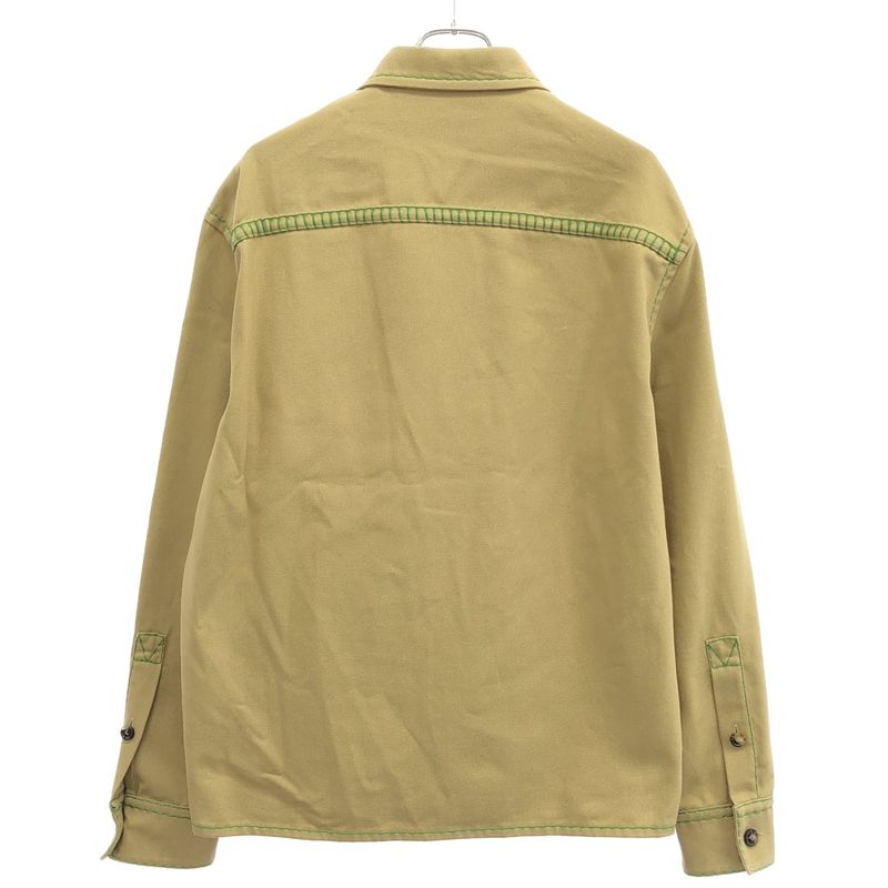 Bottega Veneta Color Stitched Long Sleeve Shirt 687766 Vf4t0 Beige 46