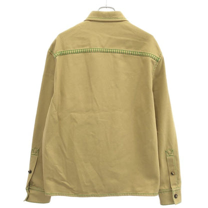 Bottega Veneta Color Stitched Long Sleeve Shirt 687766 Vf4t0 Beige 46