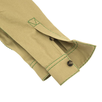 Bottega Veneta Color Stitched Long Sleeve Shirt 687766 Vf4t0 Beige 46