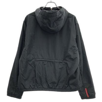 Prada Sport Nylon Zip Up Hoodie Black 46