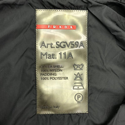 Prada Sport Nylon Zip Up Hoodie Black 46