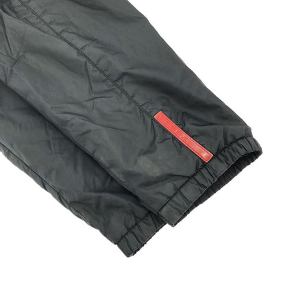 Prada Sport Nylon Zip Up Hoodie Black 46