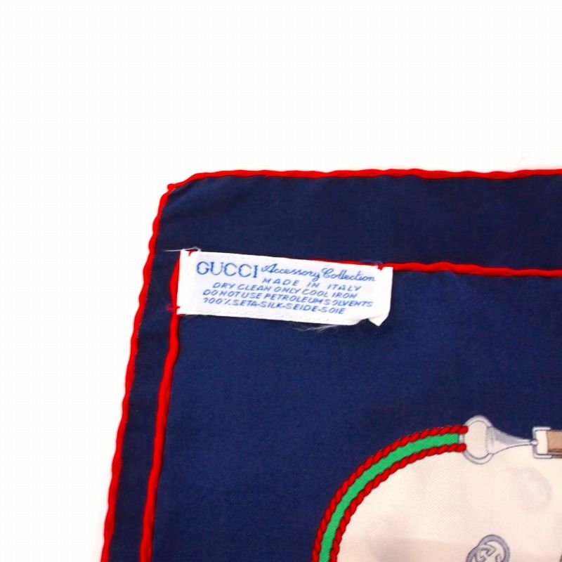 Gucci Old Gucci GG Pattern Silk Scarf Multicolor