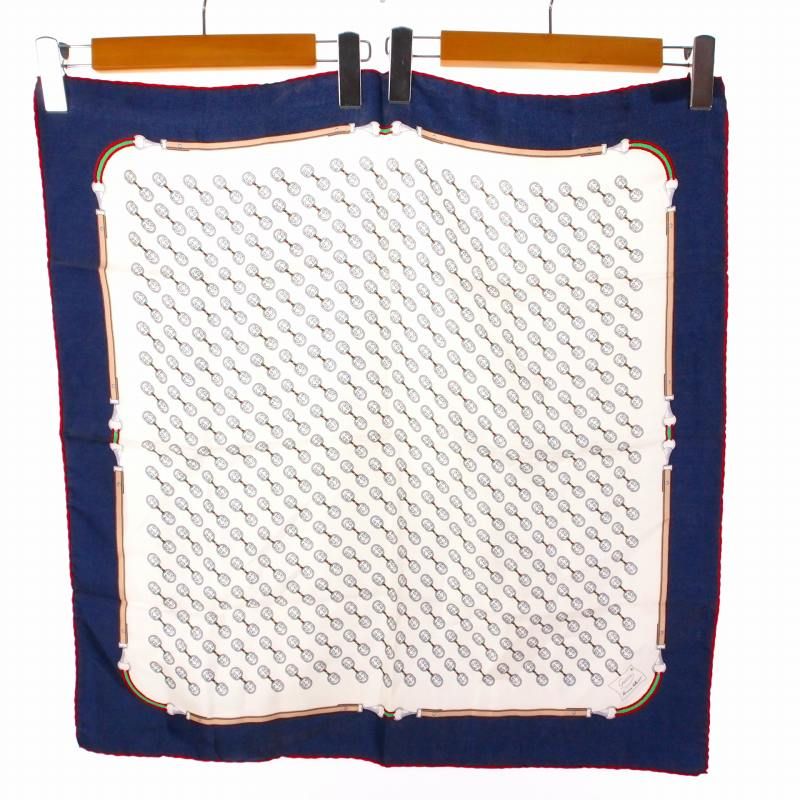 Gucci Old Gucci GG Pattern Silk Scarf Multicolor