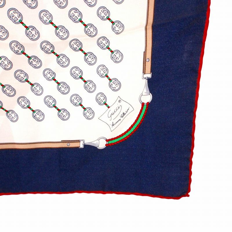 Gucci Old Gucci GG Pattern Silk Scarf Multicolor