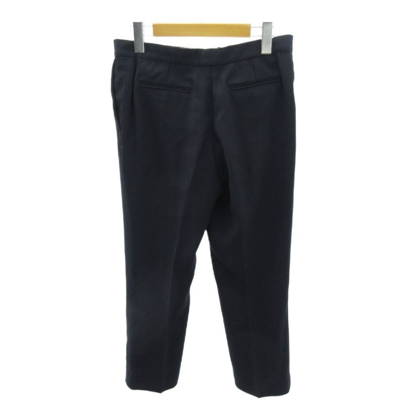 Celine Pants Slacks Straight Center Press 36 Black 1108 AA