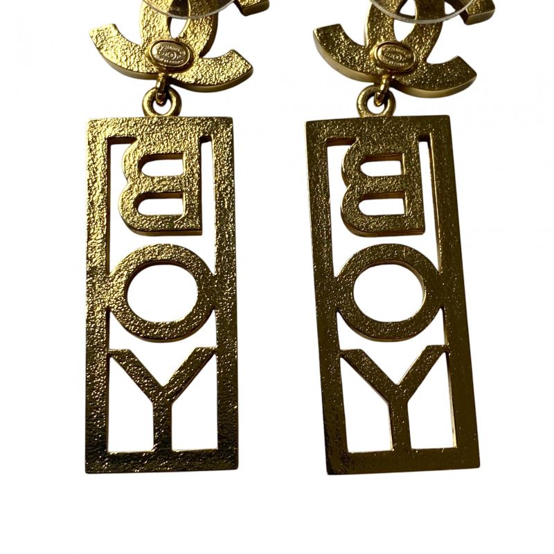 Chanel Women's Coco Mark Swing Earrings BOY B22 C