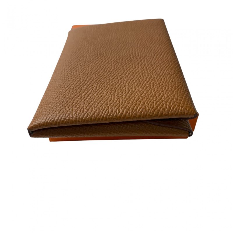 Unused Hermes Women's Calvi Duo Verso U Engraved Coin Case Epson