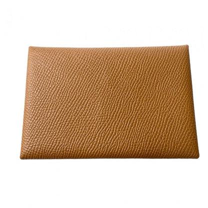 Unused Hermes Women's Calvi Duo Verso U Engraved Coin Case Epson