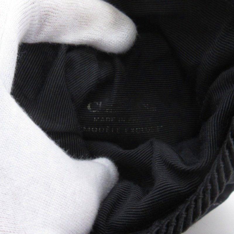 Christian DIOR Honeycomb Drawstring Shoulder Bag Total Black