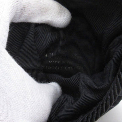 Christian DIOR Honeycomb Drawstring Shoulder Bag Total Black