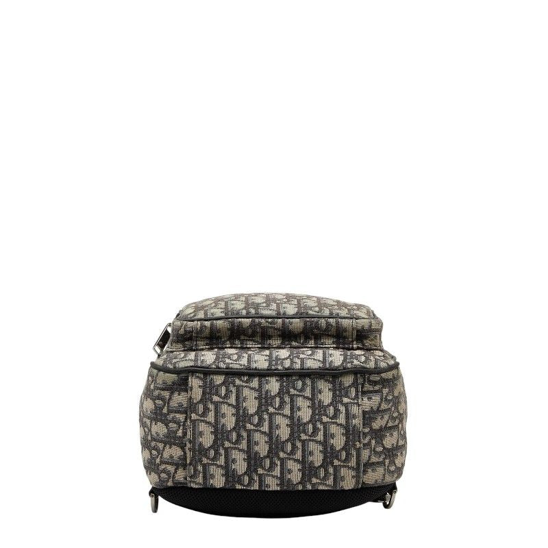 Dior Oblique Trotter Crossbody Body Bag Shoulder Bag Beige Black Canvas Leather