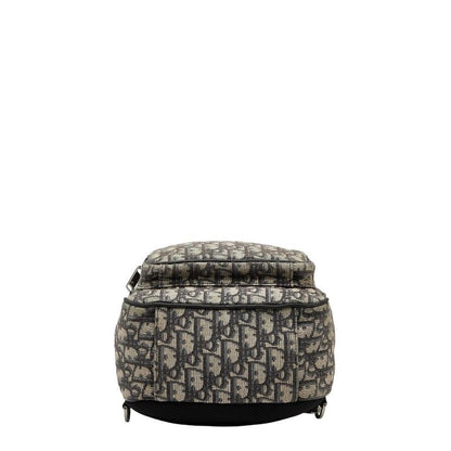 Dior Oblique Trotter Crossbody Body Bag Shoulder Bag Beige Black Canvas Leather