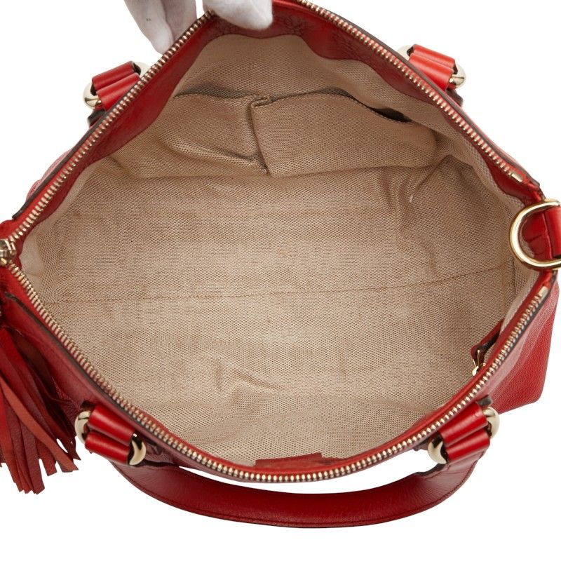 Gucci Soho Handbag Shoulder Bag 2WAY 308362 Red Leather Ladies Gucci