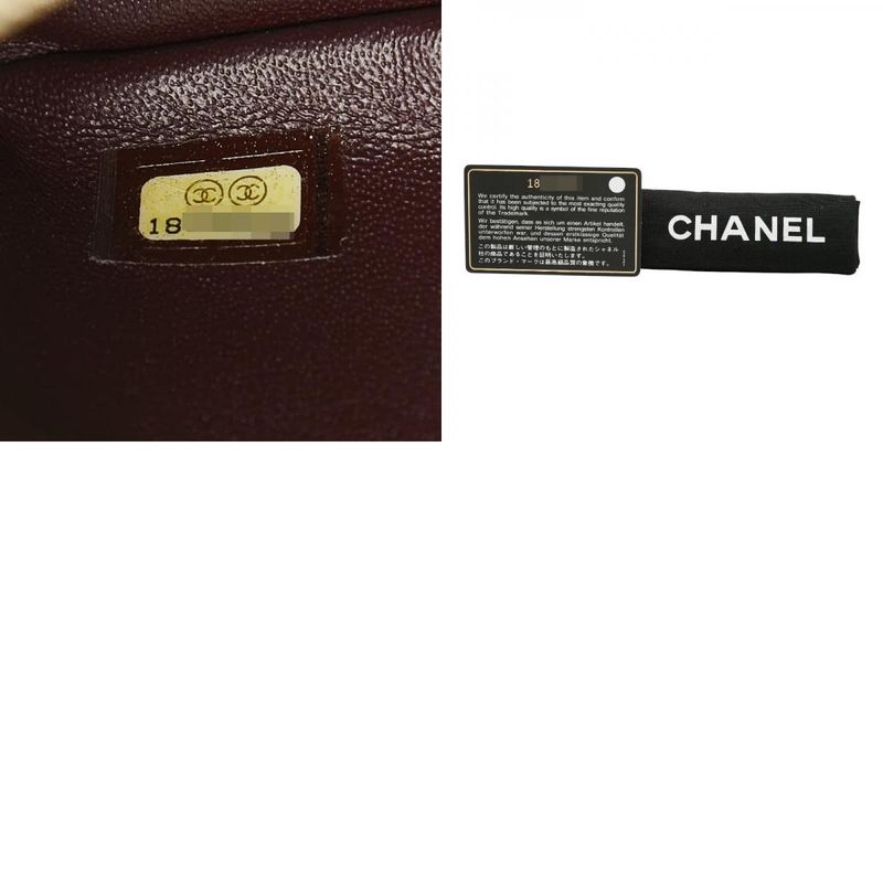 Chanel Matelasse Coco Mark Chain Shoulder Bag Pochette Bordeaux Wine Red Gold