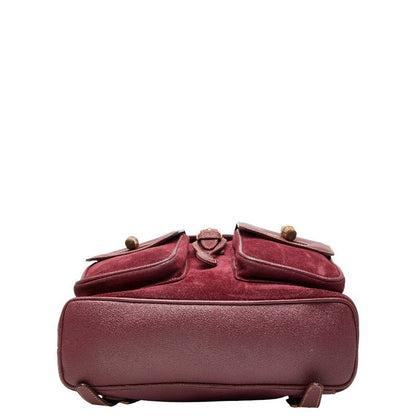 Gucci Bamboo Backpack 003 2058 0016 Purple Suede Women's Gucci