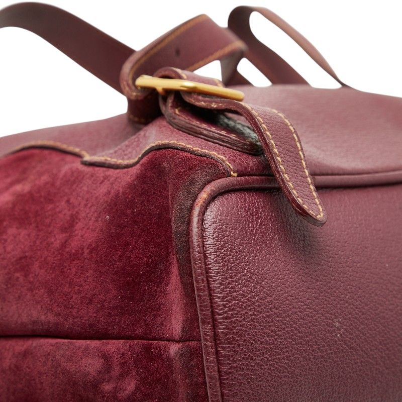 Gucci Bamboo Backpack 003 2058 0016 Purple Suede Women's Gucci