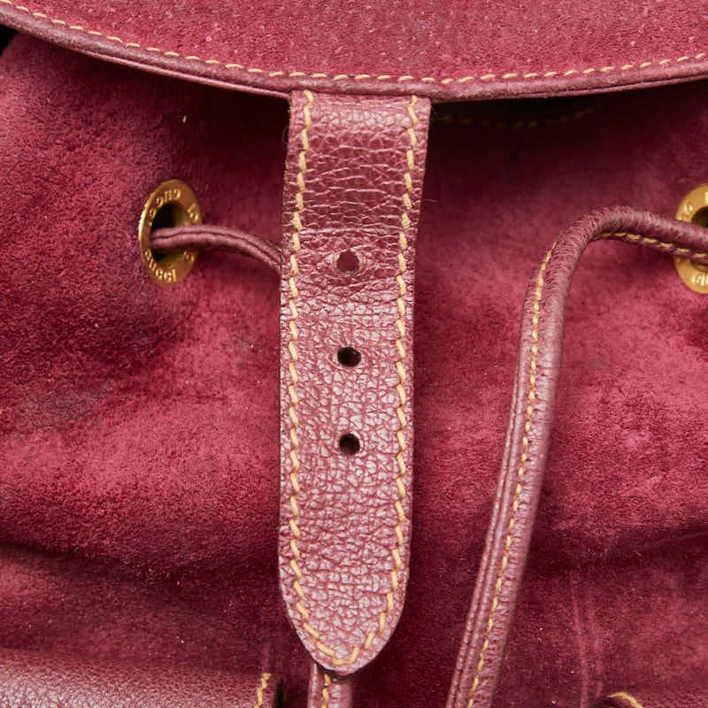 Gucci Bamboo Backpack 003 2058 0016 Purple Suede Women's Gucci
