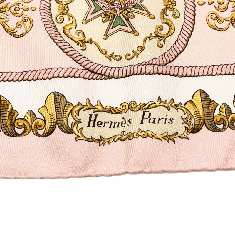 Hermes Carre 90 Lvdovicvs Magnvs Louis XIV Astride A White Horse Pink Multicolor