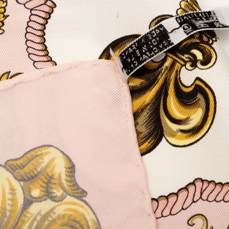 Hermes Carre 90 Lvdovicvs Magnvs Louis XIV Astride A White Horse Pink Multicolor