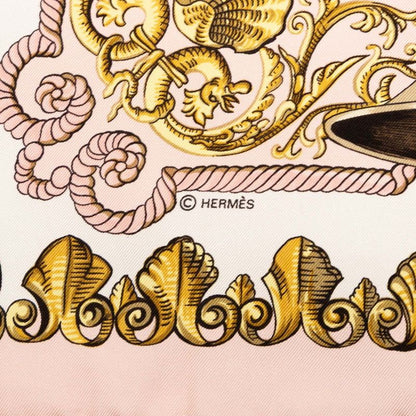 Hermes Carre 90 Lvdovicvs Magnvs Louis XIV Astride A White Horse Pink Multicolor