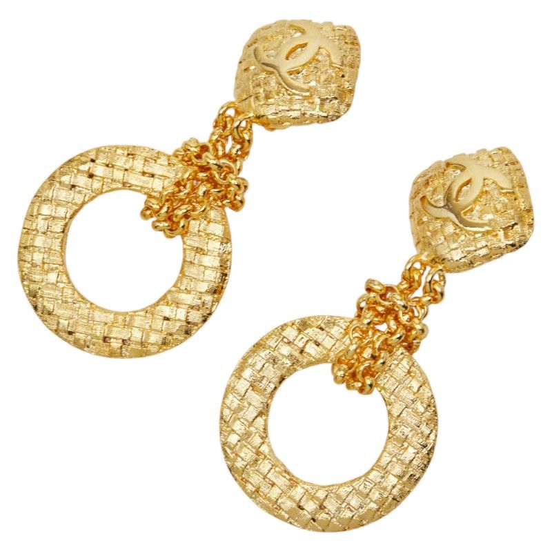 Chanel Matelasse Coco Mark Chain Motif Gold Plated Ladies Chanel