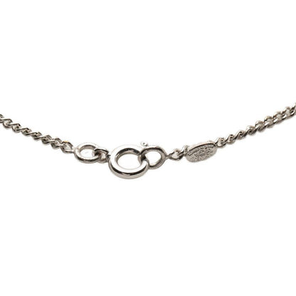 Chanel Coco Mark Pendant Necklace Silver White Ivory Metal Ladies Chanel