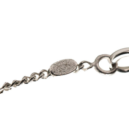 Chanel Coco Mark Pendant Necklace Silver White Ivory Metal Ladies Chanel