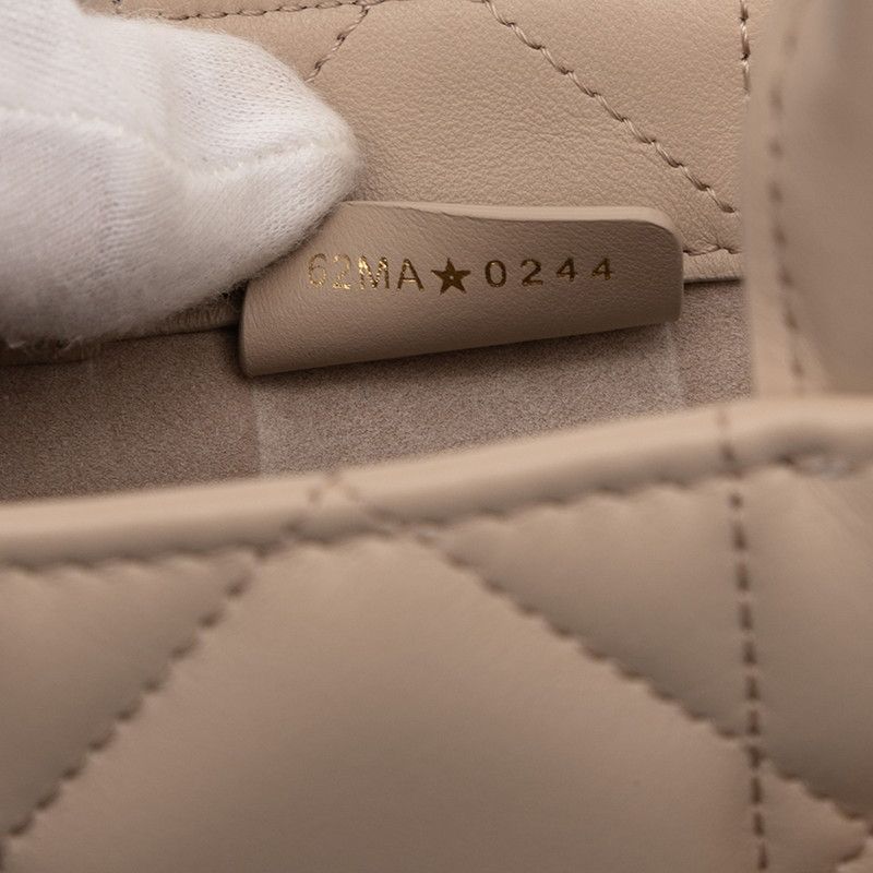 Dior Macrocanage Book Tote Mini Shoulder Bag Tote Bag 2WAY Beige Leather