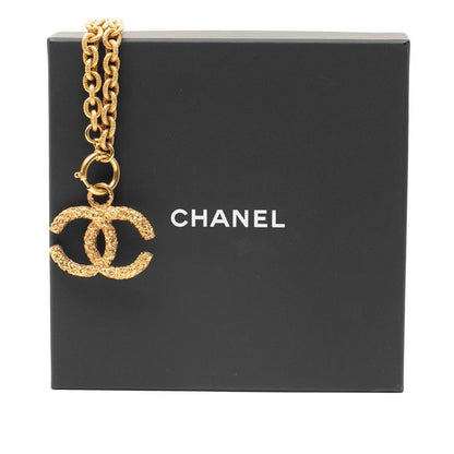 Chanel Vintage Coco Mark Yogan Chain Necklace Gold Plated Ladies Chanel
