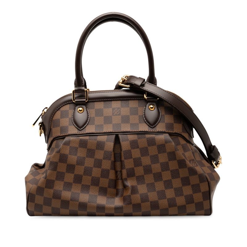 Louis Vuitton Damier Trevi PM Handbag Shoulder Bag 2WAY N51997 Brown PVC